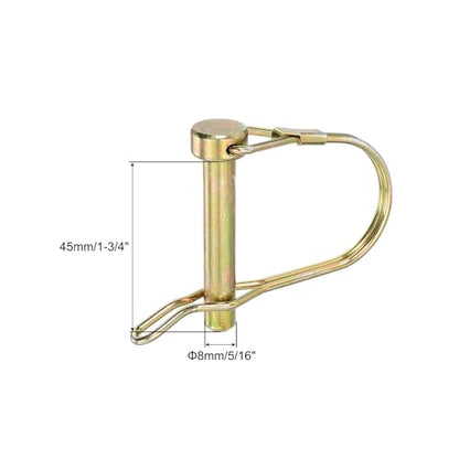uxcell 4Pcs Shaft Locking Pin w Ear, 5/16" x 1-3/4" Trailer Coupler Pin - size: 5/16" x 1-3/4"