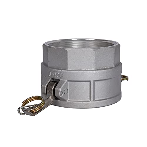 Aluminum Camlock Fittings (4" Type D) - Cam & Groove Hose Fittings, Female Coupler x Female NPT Thread Camlock Coupling (4'') - size: 4 Inch