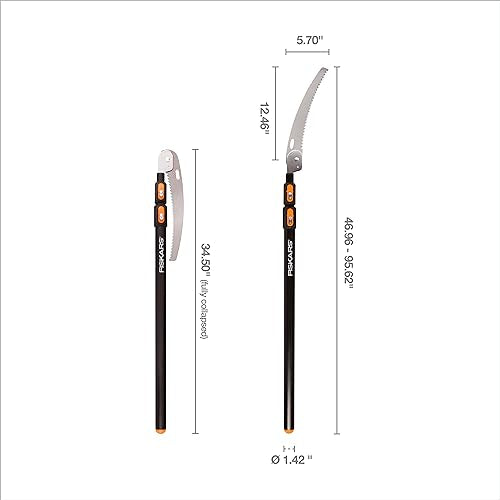 Fiskars 3-8 Ft Extendable Manual Pole Saw with 12" Hand Saw Blade - style: 3-8 ft Standard Saw