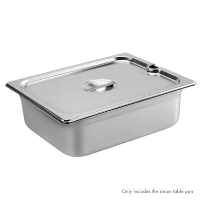 New Star Foodservice 1/2 Size Stainless Steel Steam Table Pan, 12.8 x 10.5 x 4.0 Inches, 18/8 Stainless Steel, 24 Gauge, NSF Certified (Set of 6) - size: 1/2, style: 4" Deep