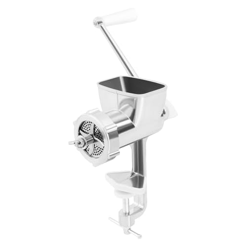 8mm Animal Pellet Feed Mill Machine, Manual Animal Food Milling Pellet Making, 0.9kg Small Size Household w/5 Different Pellet Plates, 4* Blades,Fixing Screw Stainless Steel Feeder for Pets