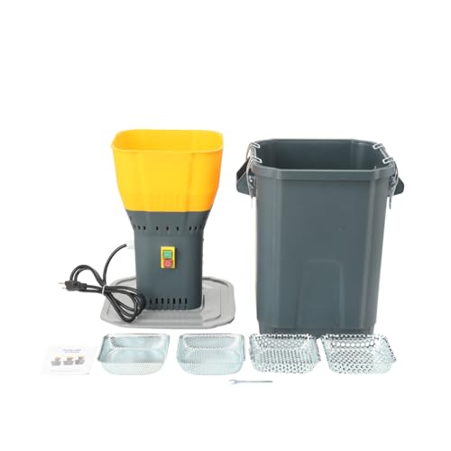 7.9 Gallons Electric Grain Mill Grinder, Corn Grinder Mill, Home Farm Wheat Grinder, 25L Dry Grain Mill Grinder Electric, Detachable Bucket & Hopper, Dry Cereals Grinder with 5 Sieves, 2 Wrench - size: 30L/7.9Gallons