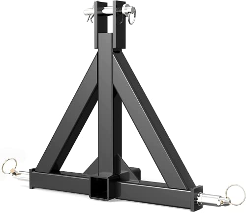 YITAMOTOR 3 Point Trailer Quick Hitch with 2" Receiver for CAT 1 Tractor - color: Black