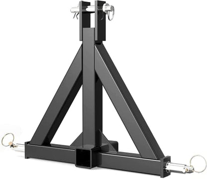 YITAMOTOR 3 Point Trailer Quick Hitch with 2" Receiver for CAT 1 Tractor - color: Black
