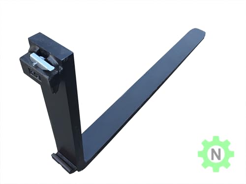 48" Skid Steer Pallet Fork Blades, 1.25" x 4" x 48", 4000 LB - size: Single - 48" Fork Tine Only