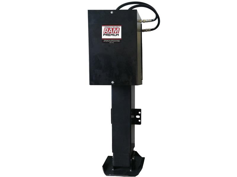 15K Self-Contained Hydraulic Jack Heavy-Duty Includes Corded Remote & Mounting Plate, Black