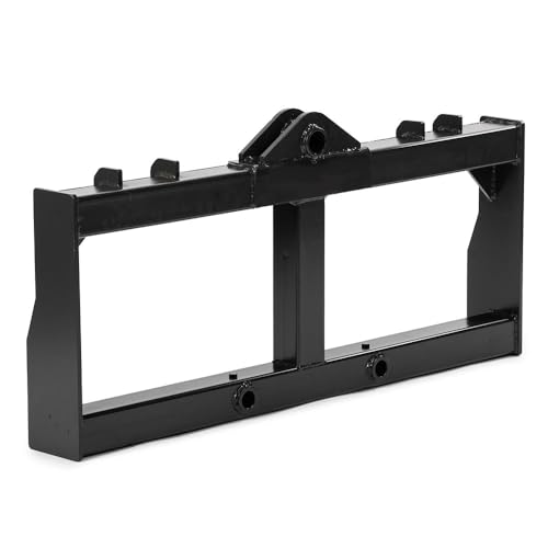 Titan Attachments Skid Steer Hay Frame Attachment, Optional Conus 2 and Stabilizer Spears, Rated 3,000 LB, Quick Tach Mounting, Hay Handling Tractor and Skid Steer Attachments - size: Frame Only
