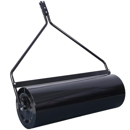 Geelife Iron Garden Lawn Roller with 26-Gallon Capacity, 40" Width, ATV Tow-Behind, Black