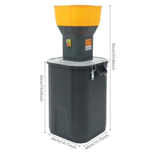 Electric Corn Grinder Mill 110V 1300W 19000RPM Automatic Agricultural Feed Grain Mill, 881lbs/H Dust-free Dry Cereals Wheat Grinder Flour Mill with 5 Sieves, 14.53Gal Detachable Bucket - size: 1300W, 5 Sieves, w/ 55L(14.53Gal)Bucket