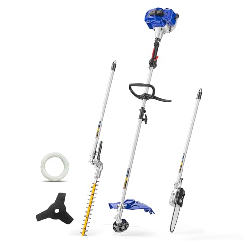 Wild Badger Power Gen2 26cc 2-Cycle Gas Weed Wacker, 4-in-1 Kit, 17-in Cut