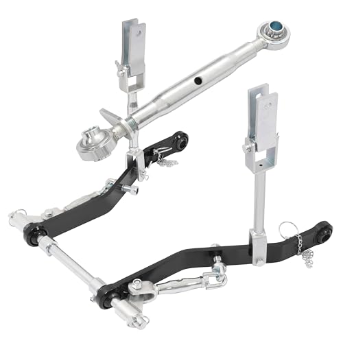 ALMULOO 3-Point Hitch Kit Assembly Compatible with Kubota B-Series Compact Tractors, Category 1 Heavy Steel+White Zinc, Powder Coated+Galvanized, Does Not Fit BX Series Tractors