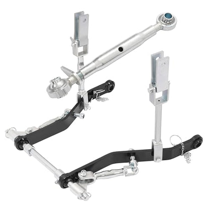 ALMULOO 3-Point Hitch Kit Assembly Compatible with Kubota B-Series Compact Tractors, Category 1 Heavy Steel+White Zinc, Powder Coated+Galvanized, Does Not Fit BX Series Tractors