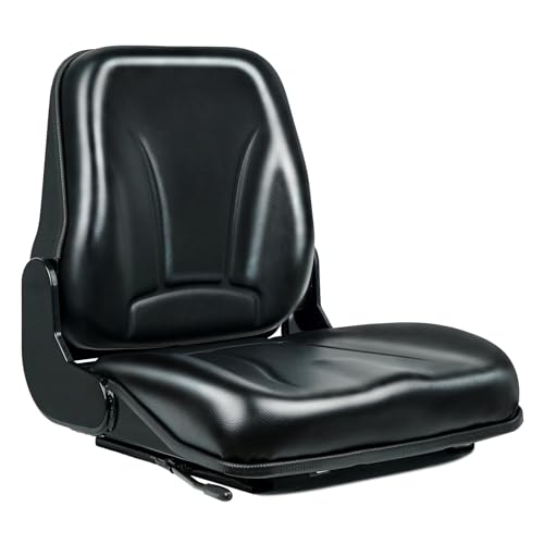 Universal Forklift Seat, Fold Down Tractor seat with Micro Switch for Tractor, Caterpillar Excavator Skid Loader Backhoe Dozer Telehandler