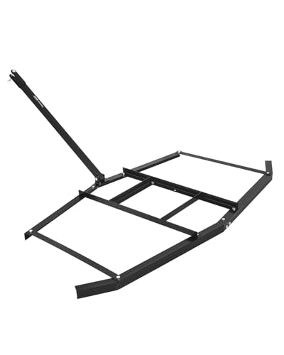 VEVOR Drag Harrow, 74" Width Tow Behind Drag Harrow, Q235 Steel Driveway Grader with Adjustable Bars & Pin Hitch, Support up to 50 lbs, Tractor Driveway Harrow for ATVs, UTVs, Garden Lawn Tractors - size: 74 in