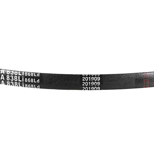 uxcell A838 V-Belts 838mm Inner Girth 13mm Top Width 8mm Thickness A-Section Rubber Drive Transmission Belt 2pcs - size: 33"