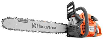 Husqvarna 455 Rancher Gas Chainsaw, 55-cc 3.5-HP, 2-Cycle X-Torq Engine, 20 Inch Chainsaw with Automatic Oiler, For Wood Cutting, Tree Trimming and Land Clearing, Gifts For Men