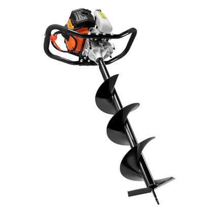 VEVOR Post Hole Digger Gas Powered 63CC 2400W Earth Auger Fence Digger - style: 63CC+8"