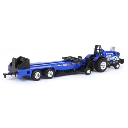 Agriculture 1/64 New Holland Blue Blazes Pulling Tractor with Pulling Sled