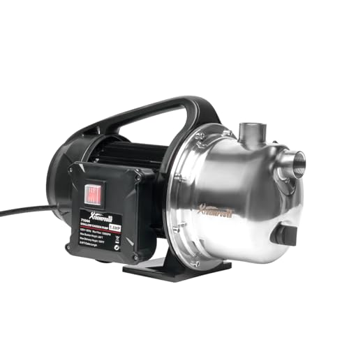 XtremepowerUS 1.6HP Portable Water Transfer Pump 1268GPH Shallow Well Pump Garden Booster Sprinkler Pumps Irrigation Lawn Farm Water Removal