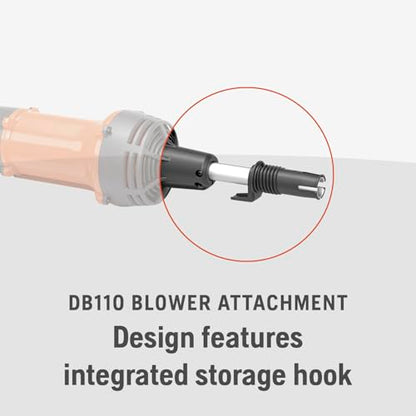 Husqvarna DB110 Leaf Blower Attachment, FLXi Compatible Battery Powered Leaf Blower Attachment, Hook Included for Easy Storage - size: FLXi Blower