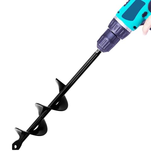 Garden Auger Drill Bit for Planting – 1.6x9 Inch Garden Auger,Rapid Planter Bulb & Bedding Plant Auger for 3/8" Hex Drive Drill – Ideal Bulb Planter Tool for Tulips - size: 1.6"x9"-Black