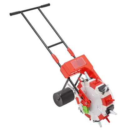 Walk-Behind Row Crop Planter, Hand-Push Garden Seeder with 6 Seed Nozzles - size: 6 Nozzles