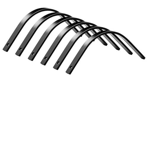 VEVOR Rock Rake Tines, 6 Pack 1" x 5/16" Bolt-Mount Landscape Rake Tines Replacement, One Bolt Hole, High-Strength & Heat-Treated Steel Gravel Rakes Tine Replacement Parts - style: 6 Packs Landscape Rake Tines