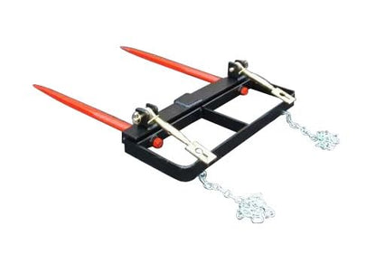 Front Loader Bucket Hay Bale Spear Attachment w/ 2 x 39" Bale Spears, Rated 3000 LB - size: 2 x 39"