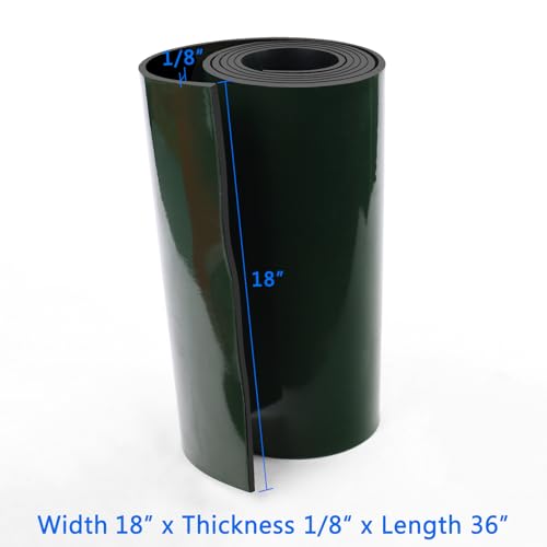 HooTown Adhesive Solid Rubber Strips, Self Neoprene Rubber Sheet Rolls Seal - size: 18”Wide x 36”Long, style: 1/8" Thick Adhesive
