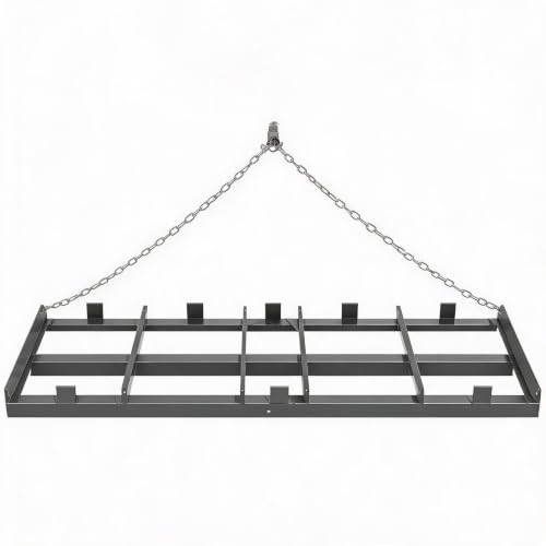 PioneerWorks 6FT Drag Harrow – Tow-Behind Leveler for ATV/UTV/Tractor - size: 72*20