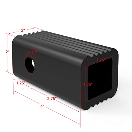 2" to 1-1/4" Hitch Receiver Adapter Insert Sleeve Mount Adapter - size: 2" to 1-1/4"