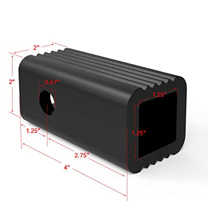 2" to 1-1/4" Hitch Receiver Adapter Insert Sleeve Mount Adapter - size: 2" to 1-1/4"