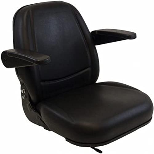 116-2943 Black Seat Fits Bobcat, New Holland, JLG, Caterpillar, Case