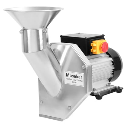 Tabletop Mosakar Fruit Crusher. Whole Apple Pear Potato Grinder. Reinforced Stainless Steel Blade. Make Fine Pulp