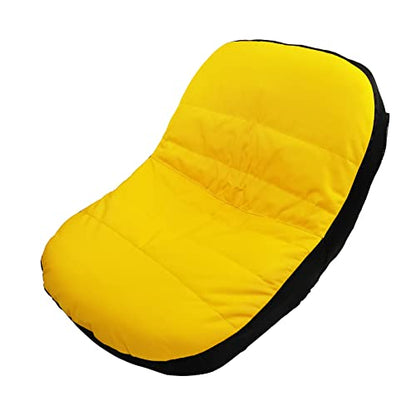 Riding Lawn Mower Seat Cover 600D Oxford Cloth Weatherproof Yellow, Medium