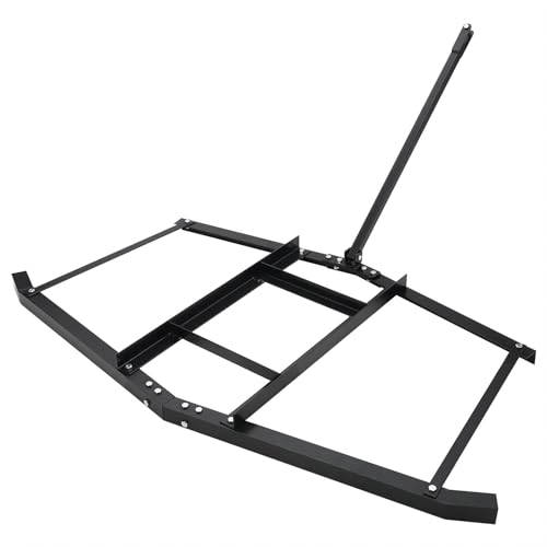 66”Wide Drag Harrow, Steel Driveway Drag with Pin Hitch, Tow Behind Landscape Leveling Rake 50lbs Max Heavy-Duty Lawn Leveling Tools for Tractor, Truck, Mower, ATV, Utv - size: 66"