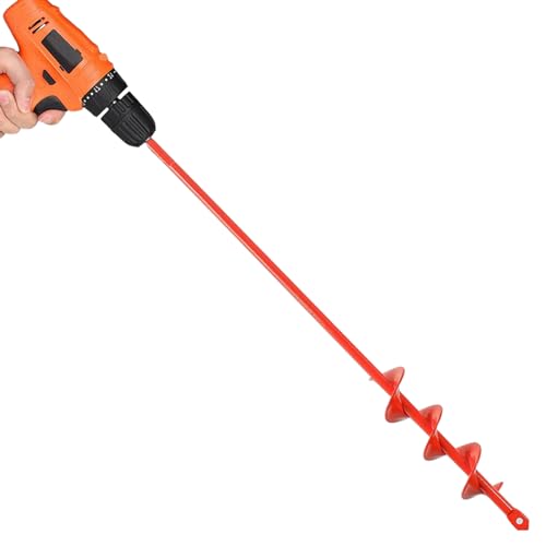MAXCCINO Auger Drill Bit for Planting 1.6"(D) x16.5(L), Garden Ground Earth Spiral Drill Bit for 3/8" Hex Drive Drill, for Post Hole Digger Bulb Bedding Digging Plant Rapid Planter - size: Set of 1: 1.6"(D) x16.5"(L)