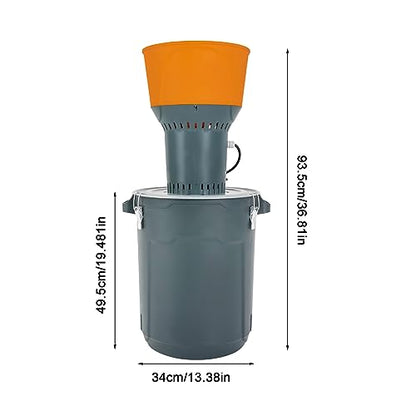 Electric Corn Grinder Mill 110V 1000W 19000RPM Automatic Agricultural Feed Grain Mill, Dust-free Dry Cereals Wheat Grinder Flour Mill with 5 Sieves, 13.2Gal Detachable Bucket for Home Farm - size: 1000W, 5 Sieves, w/ 50L(13.2Gal)Bucket