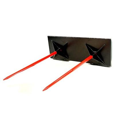 Titan Attachments 49" Skid Steer Hay Spear, Bale Spike Hardware for Kubota