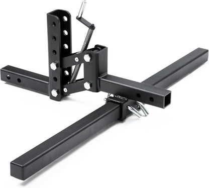 Manual Implement Lift, 1 Point and 2 Inch Receiver, 50 in, Adjustable Height, UTV ATV Rake Scrape Blade Plow Disc Universal Tow Behind Attachments