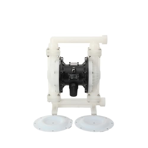Pneumatic Double Diaphragm Pump 1.5 Inch In/Out PP 35GPM Max 120PSI - color: White