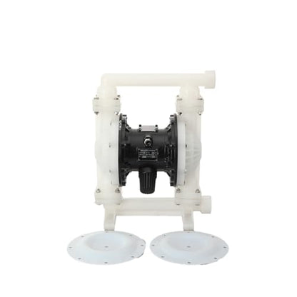 Pneumatic Double Diaphragm Pump 1.5 Inch In/Out PP 35GPM Max 120PSI - color: White