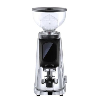 AllGround All Purpose Home Coffee Grinder - Residential Grinder - Made in Italy - By Fiorenzato (Chrome w/Black) - color: Chrome w/ Black