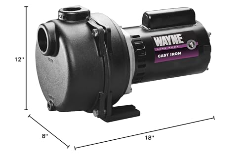 Wayne WLS200 2 HP Cast Iron High Volume Lawn Sprinkling Pump, 2-Horsepower, Green - style: 2HP