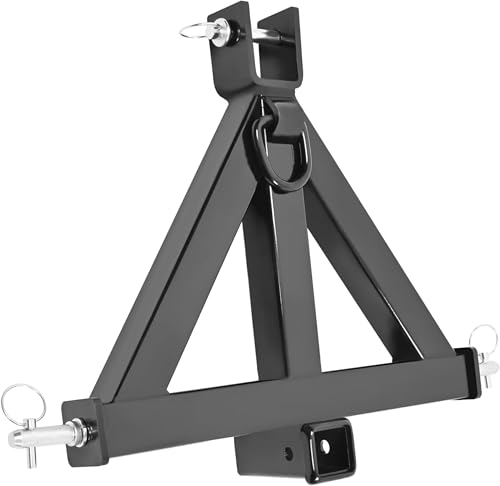 HECASA 3 Point Trailer Hitch 2" Receiver Compatible with Kubota John Deere BX LM25H NorTrac Yanmar Kioti Cat Category 1 Tractors Heavy Duty Tow Hitch