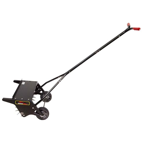 Brinly 20" Premium Push Spike Aerator with 3D Galvanized Steel Tines and Weight Tray