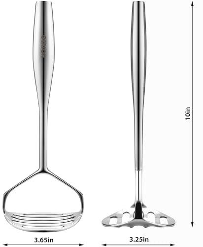 Potato Masher Stainless Steel 304 Heavy Duty for Mashed Potatoes, Avocado