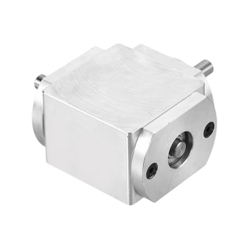 uxcell Gear Box 90 Degree Right Angle Bevel Gearbox 1:1 Left Single Output Shaft 1 Module 20 Teeth Bevel Gear Aluminum Frame Simple Mechanical DIY Module 6mm Shaft,66x66x30mm(LxWxH) - size: 6mm Shaft, style: Single Output -L