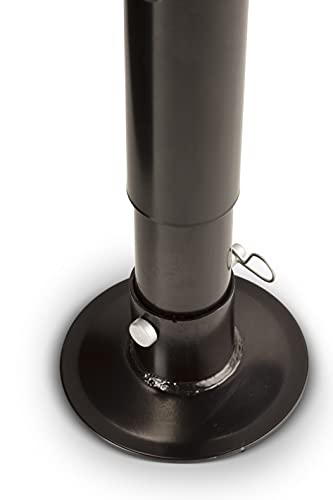 Lippert Quick Drop Tongue Jack for A-Frame Travel, Cargo, and Utility Trailers or 5th Wheel RVs, Black