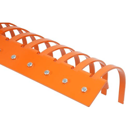 48" Tow Behind Rake 2" Receiver ATV UTV Tractors Heavy-Duty Steel Orange